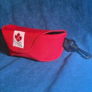 Red Olympic sunglasses case with Clip